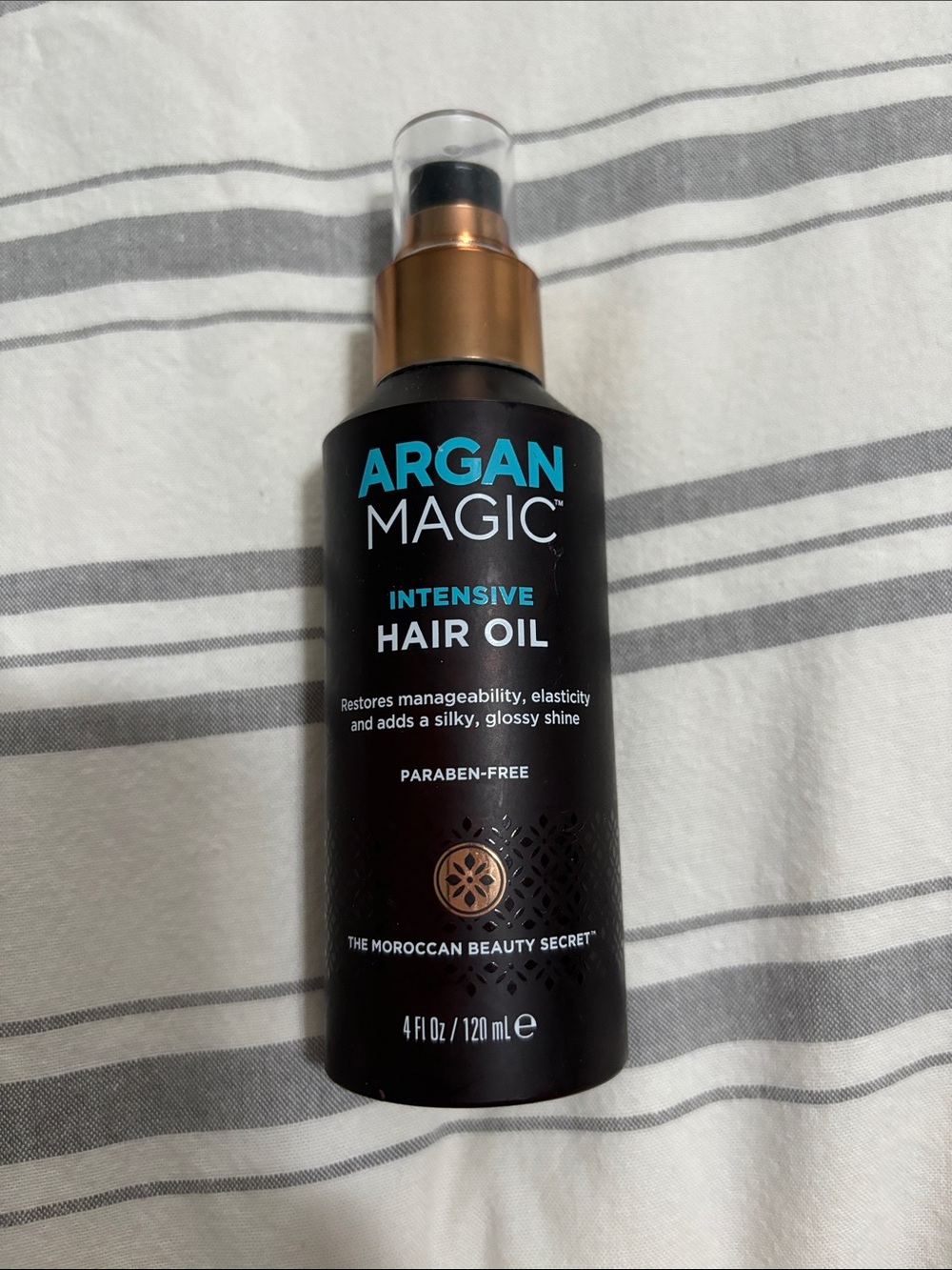 Argan Magic Intensive Hair Oil — Black Bottle with Gold Pump